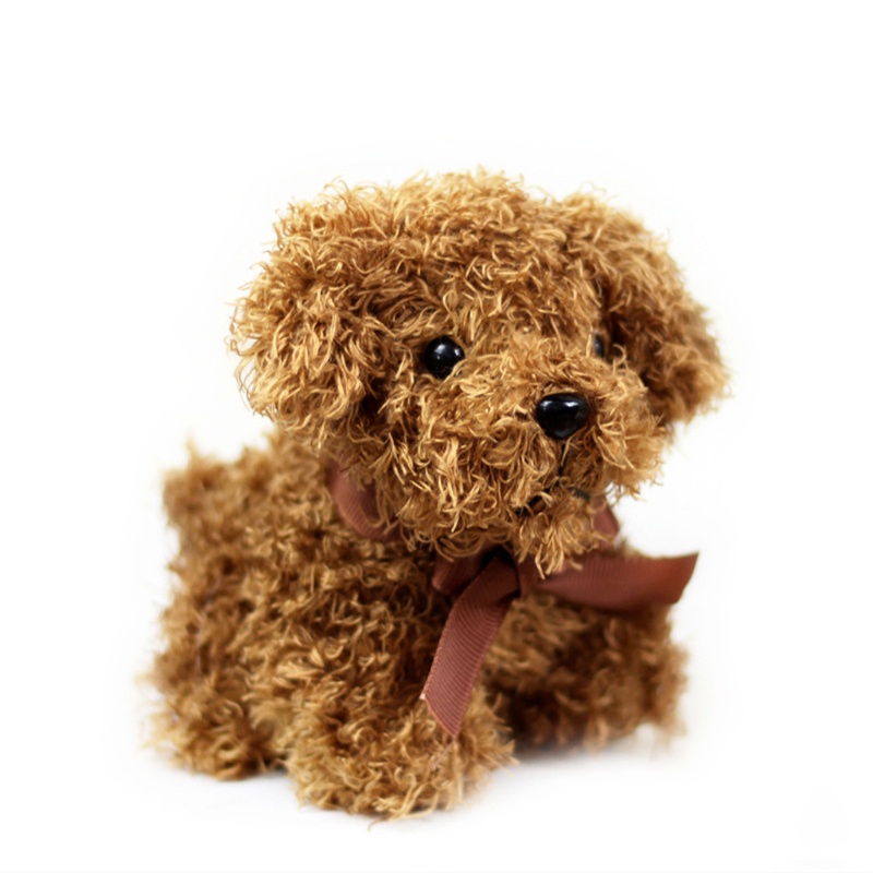 Thú nhồi bông hình chú chó Poodle kích thước 12cm