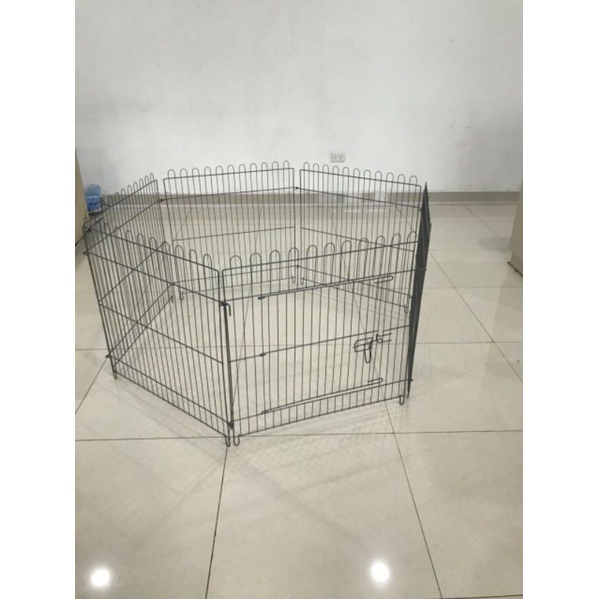 Lồng chó quây sắt sơn tĩnh điện 6 cánh siêu dày vân đá giá rẻ