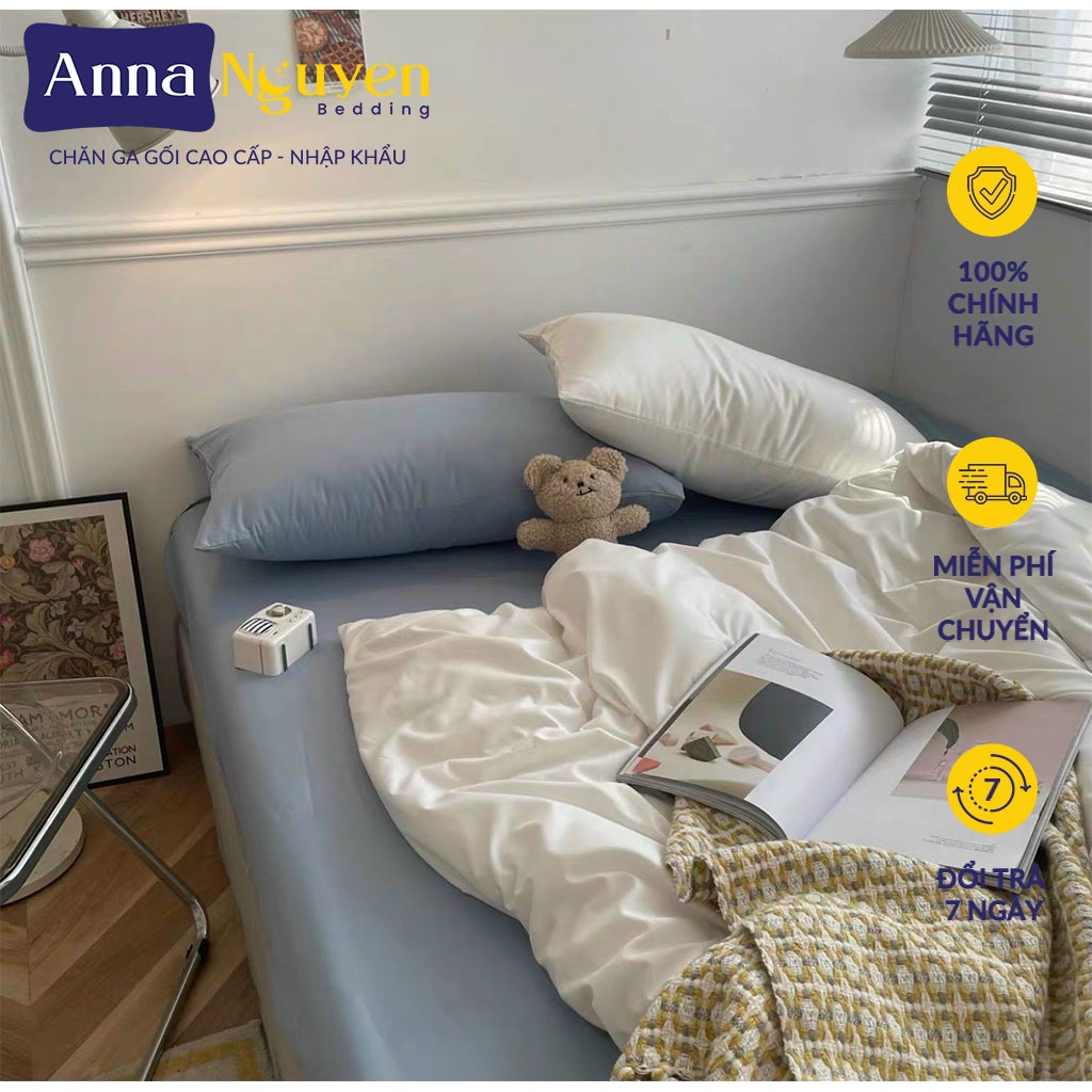 Bộ Chăn Ga Gối Đệm Cotton Tici Drap Giường Cotton Cao Cấp Mang Phong Cách Hàn Quốc Bo Chun Drap - Anna Nguyen Bedding