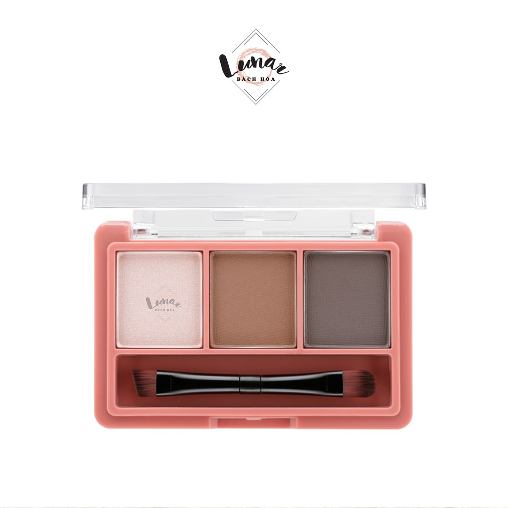 Set Bột Tán Mày Tông Nâu Đen Odbo 3 Color Matches Of Brows No.01- Set Bột Tán Mày Odbo 3 Color Matches Of Brows No.01