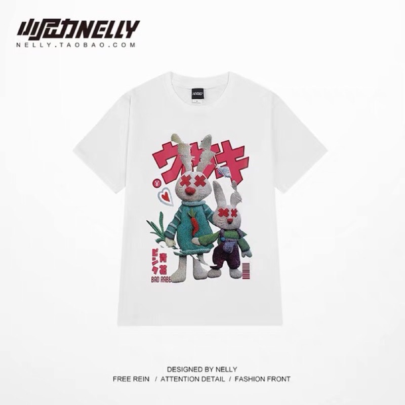 Áo phông nelly heybig (có sẵn) 19 2 thỏ chữ hồng