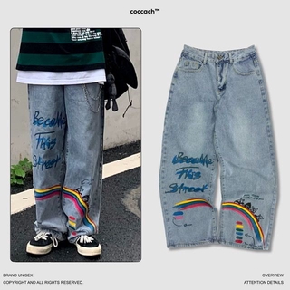 Quần jeans nam nữ hoạ tiết QN1130 by COCCACH