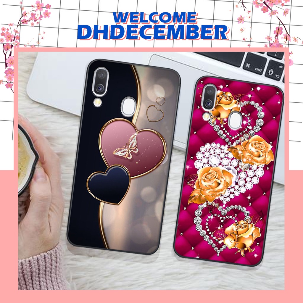 Ốp lưng Samsung A40 in hình hoa tinh tế , mới mẻ DH DECEMBER