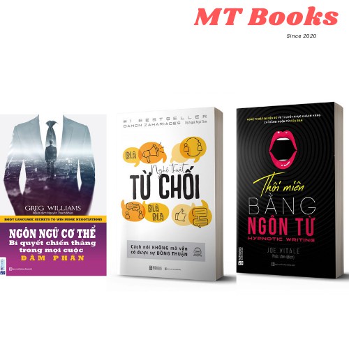 Sách - Combo Ngôn Ngữ Cơ Thể + Nghệ Thuật Từ Chối + Thôi Miên Bằng Ngôn Từ