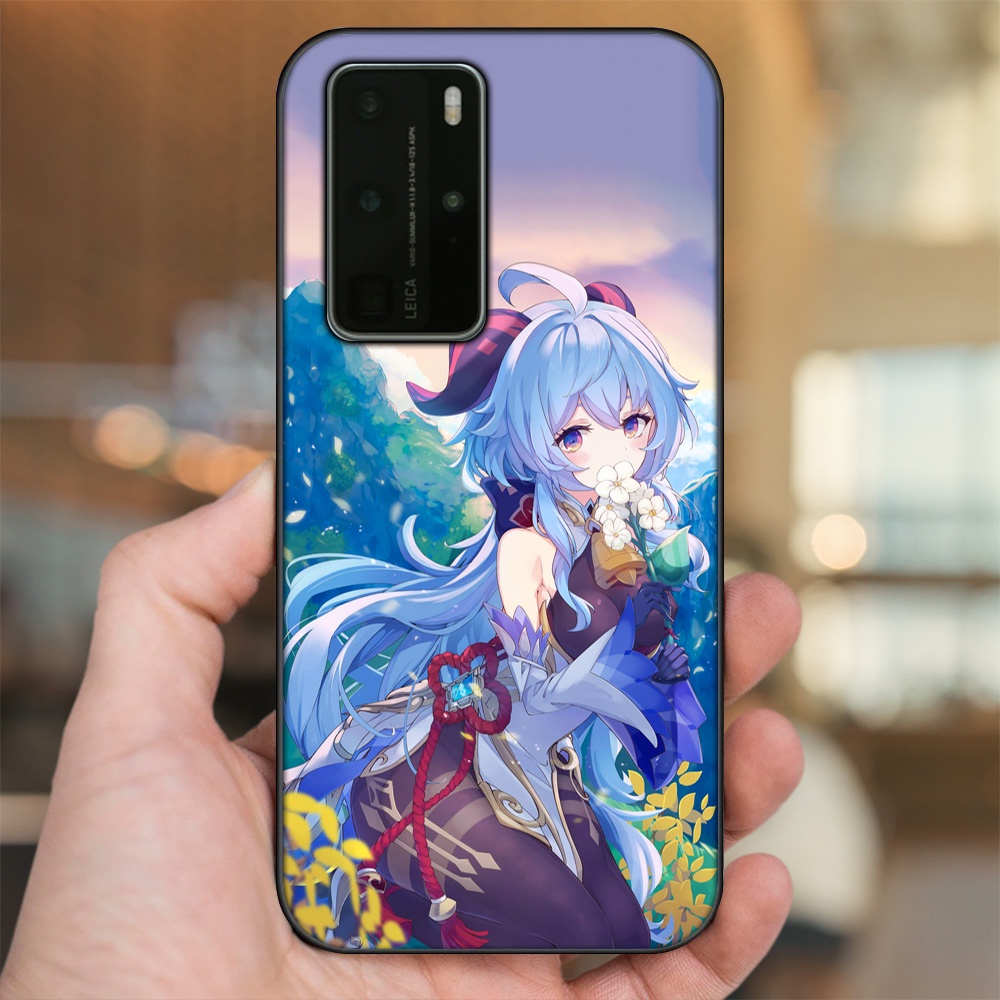 Ốp lưng Huawei P40 Pro viền đen in hình Ganyu Genshin Impact