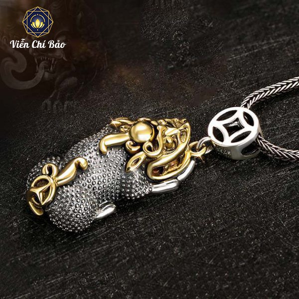 Mặt dây chuyền Tỳ Hưu Thiên Lộc chất liệu bạc Thái 925 thương hiệu Viễn Chí Bảo M100436