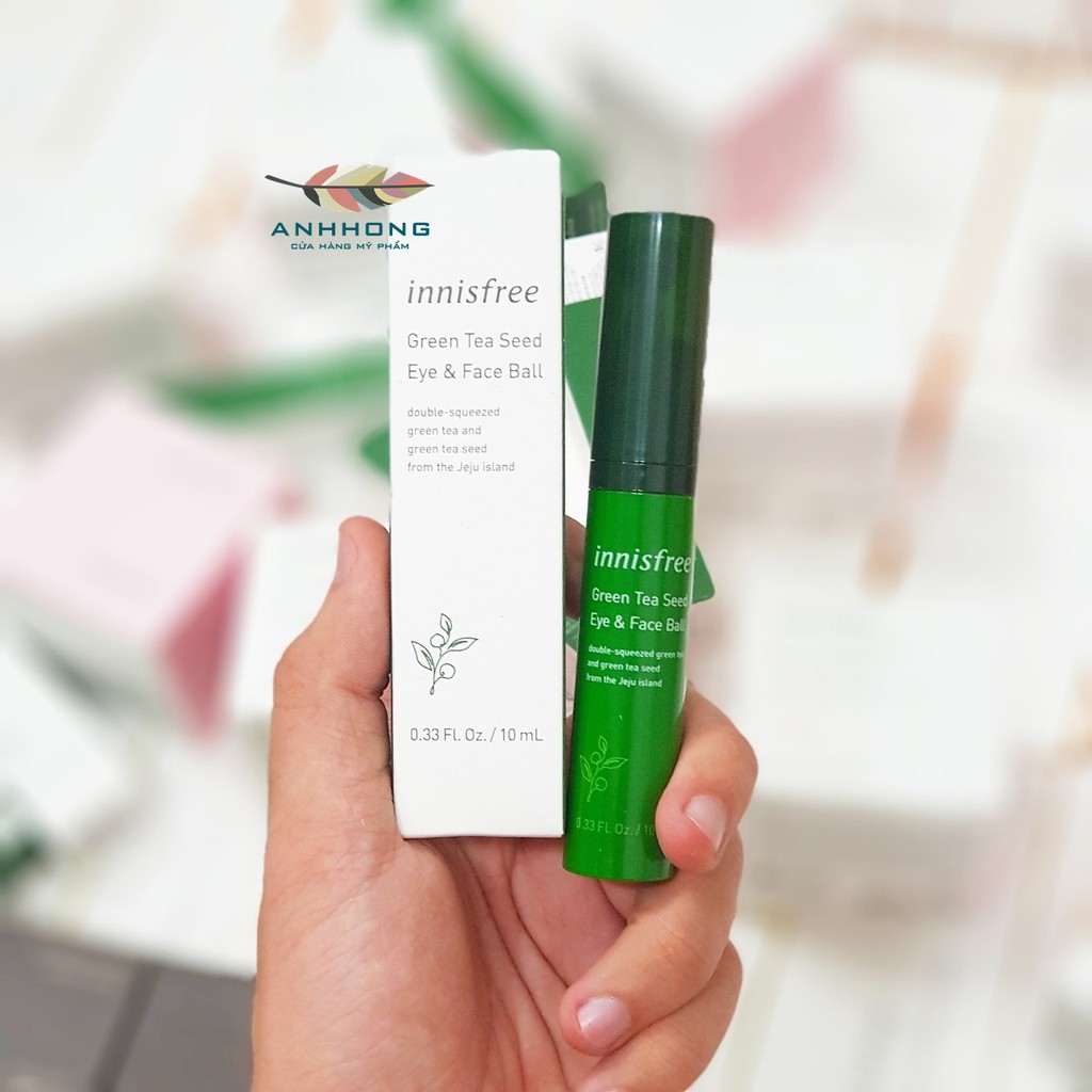 Lăn Mắt Innisfree Green Tea Seed Eye &amp; Face Ball 10ml