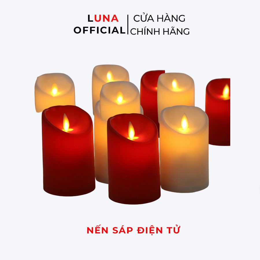 [NẾN SÁP] Nến điện tử dùng pin lung linh lấp lánh, cây đèn nến điện tử trang trí cao cấp