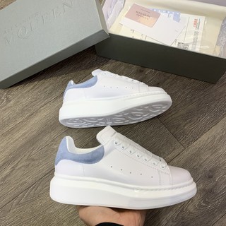 Giầy mcq trắng gót xanh nhạt siêu cấp ( full box + free ship )
