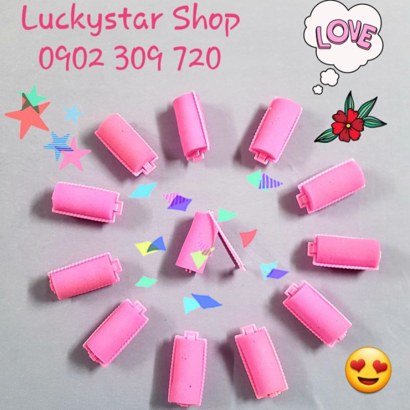 ☆ Lô Cuốn Tóc / Lô Quấn Tóc bằng mút nhiều màu sắc tươi sáng, dể cuốn giúp tóc uốn lượn tự nhiên,, xinh xắn.