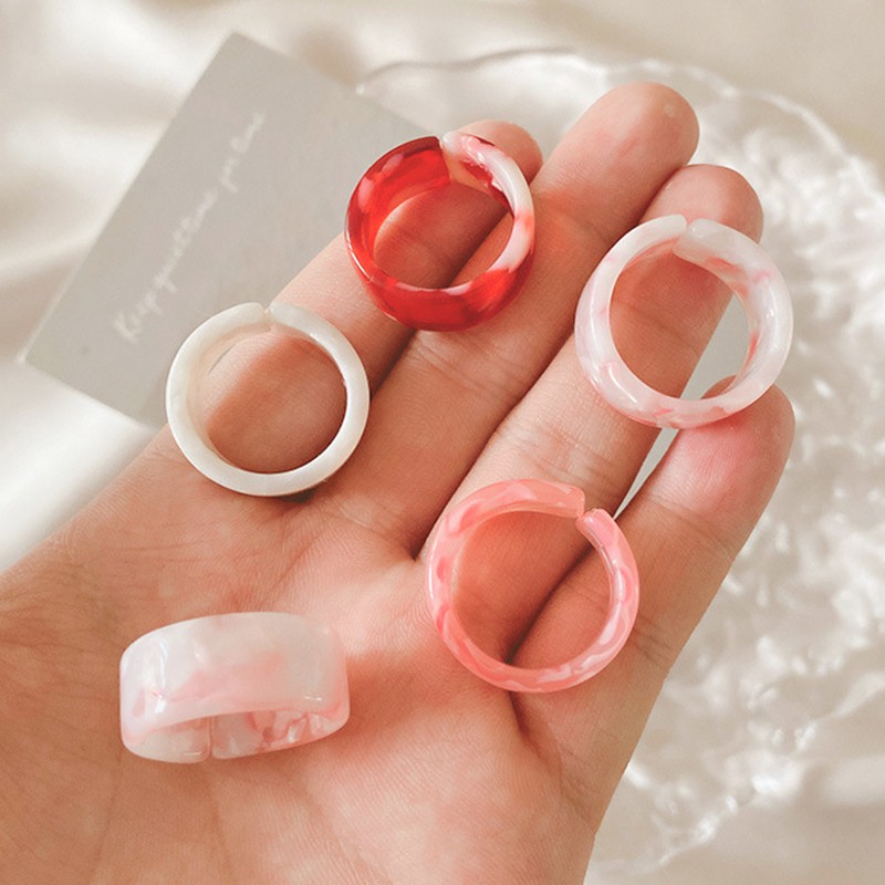 Set 5 Nhẫn Đính Đá Phong Cách Cổ Điển Độc Đáo Cho Nữ