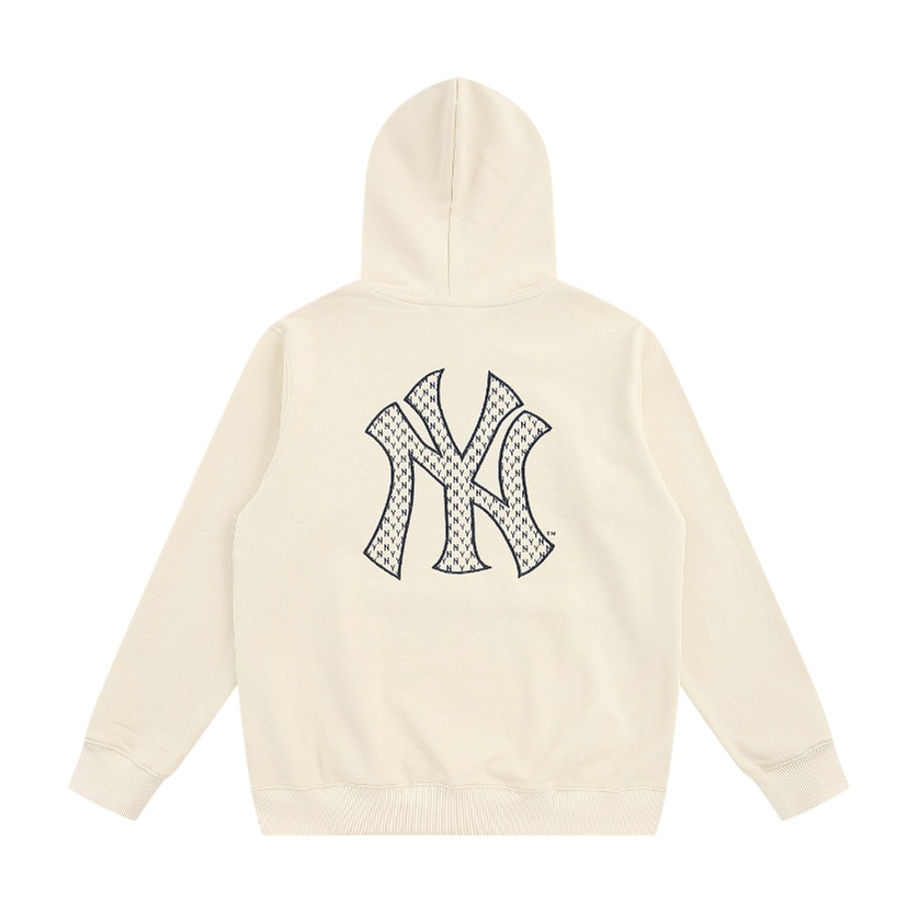 Hàng Spot! Áo Hoodie Tay Dài Dáng Rộng Thêu Chữ MLB Cổ Điển Cho Nam Và Nữ