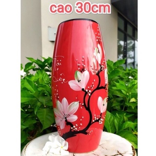 Bình hoa gốm sứ cao 30cm Bát Tràng cao cấp