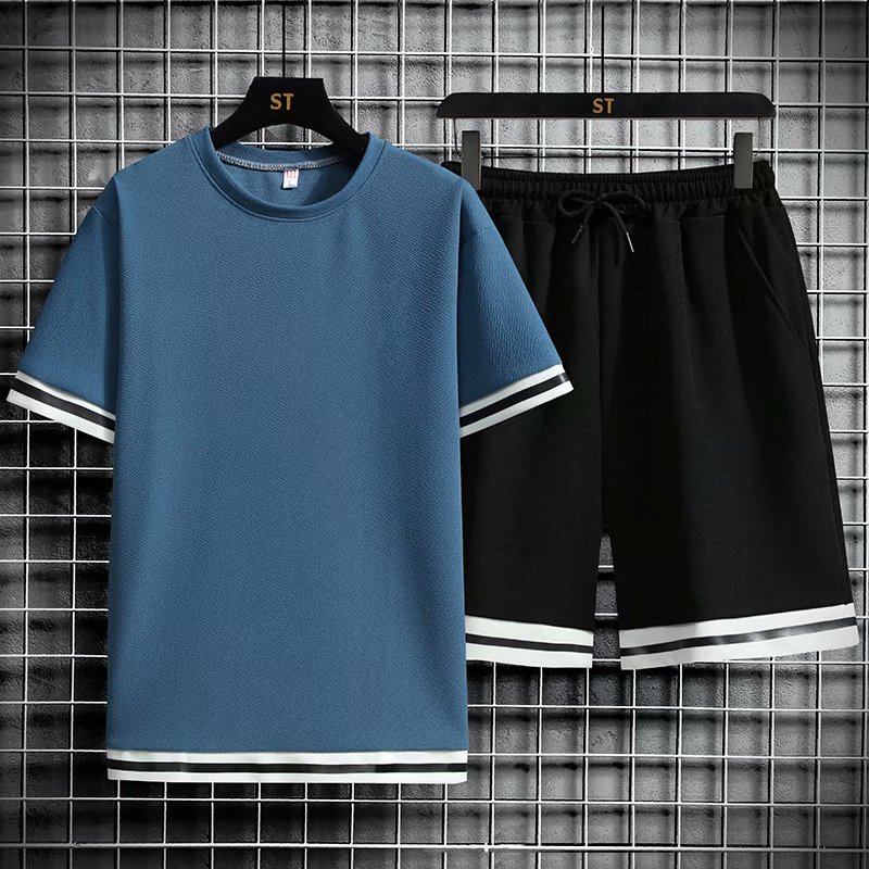 Set quần ngắn và áo thun tay ngắn thời trang Hàn Quốc 6 màu tùy chọn dành cho nam