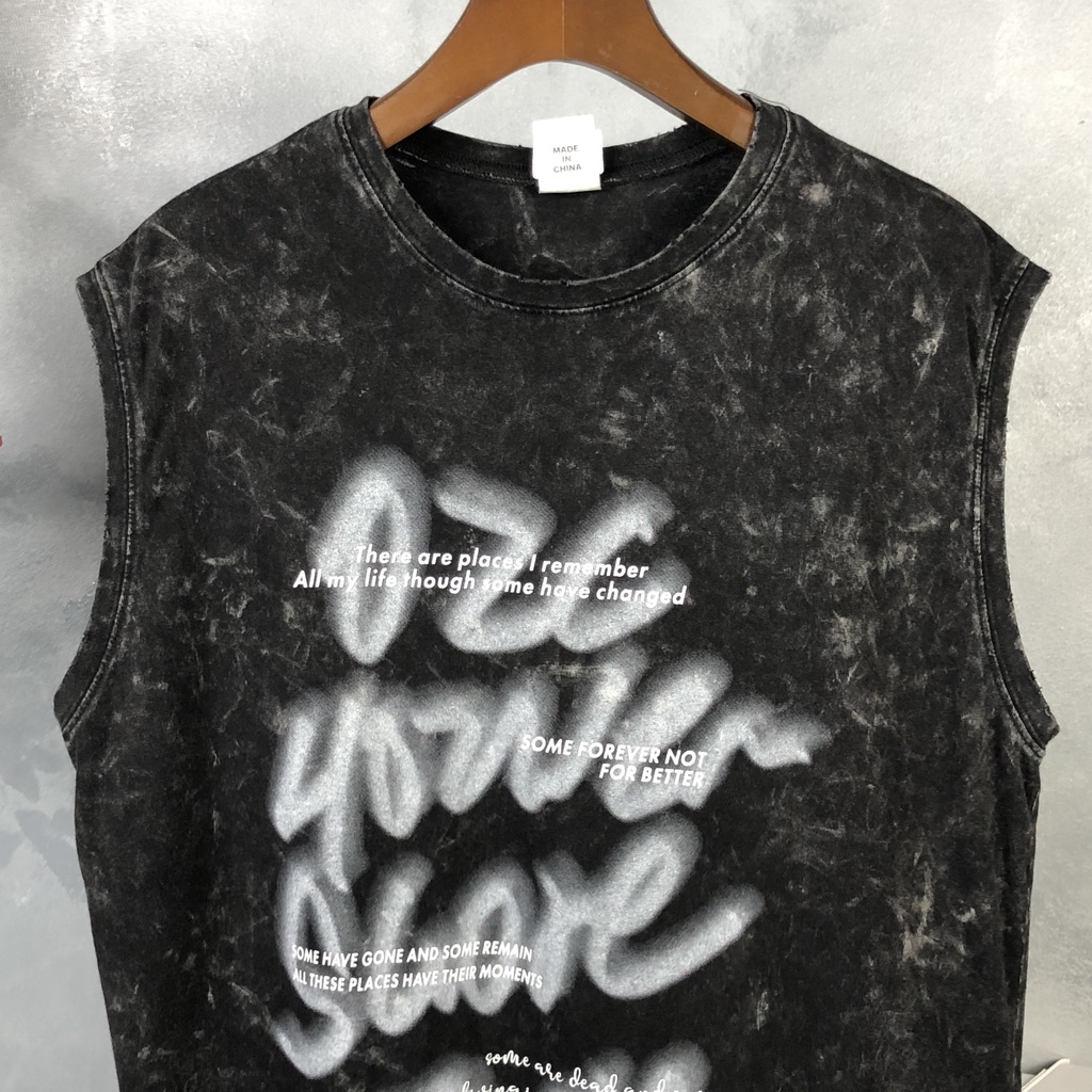 [ Freeship ] Áo Thun TankTop nam nữ cổ tròn phối màu vintage