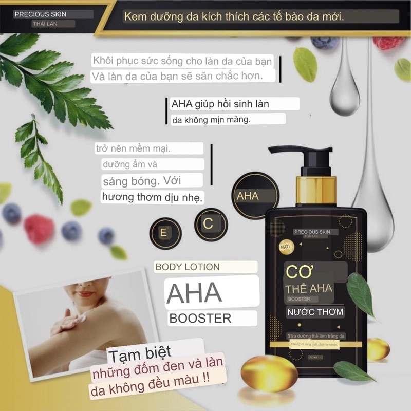 Sữa Dưỡng Thể Trắng Da AHA Body Booster Lotion 250ml Thái Lan