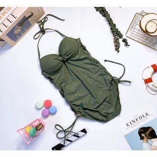 Bikini liền mảnh cúp ngực cột dây eo [ẢNH THẬT]