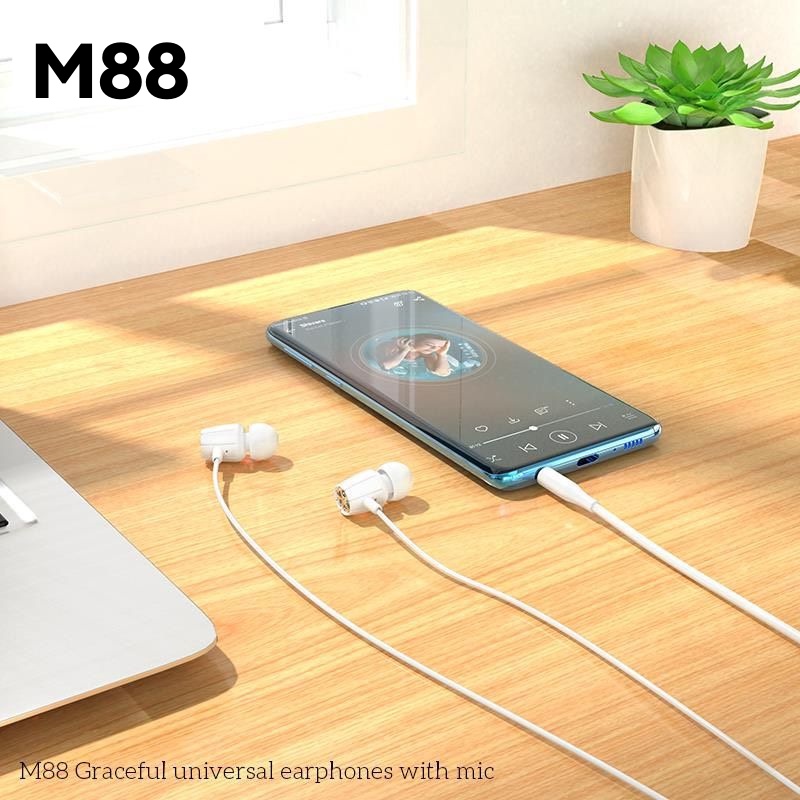 Tai Nghe Nhét Tai Có Dây Chính Hãng M88 Gaming Chống Ồn Bảo Hành 1 Tháng 1 Đổi 1