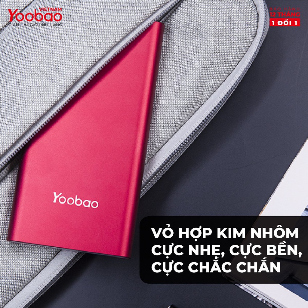 Sạc dự phòng Yoobao Polymer Slim 10000mAh A1 - Hàng chính hãng