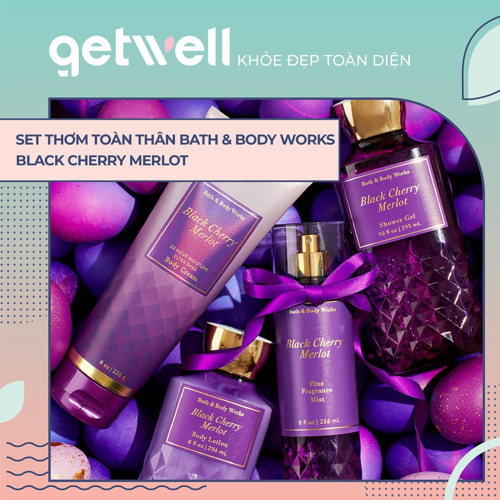 Black Cherry Merlot | Sản Phẩm Gel Tắm Dưỡng Thể Xịt Thơm Toàn Thân Bath & Body Works