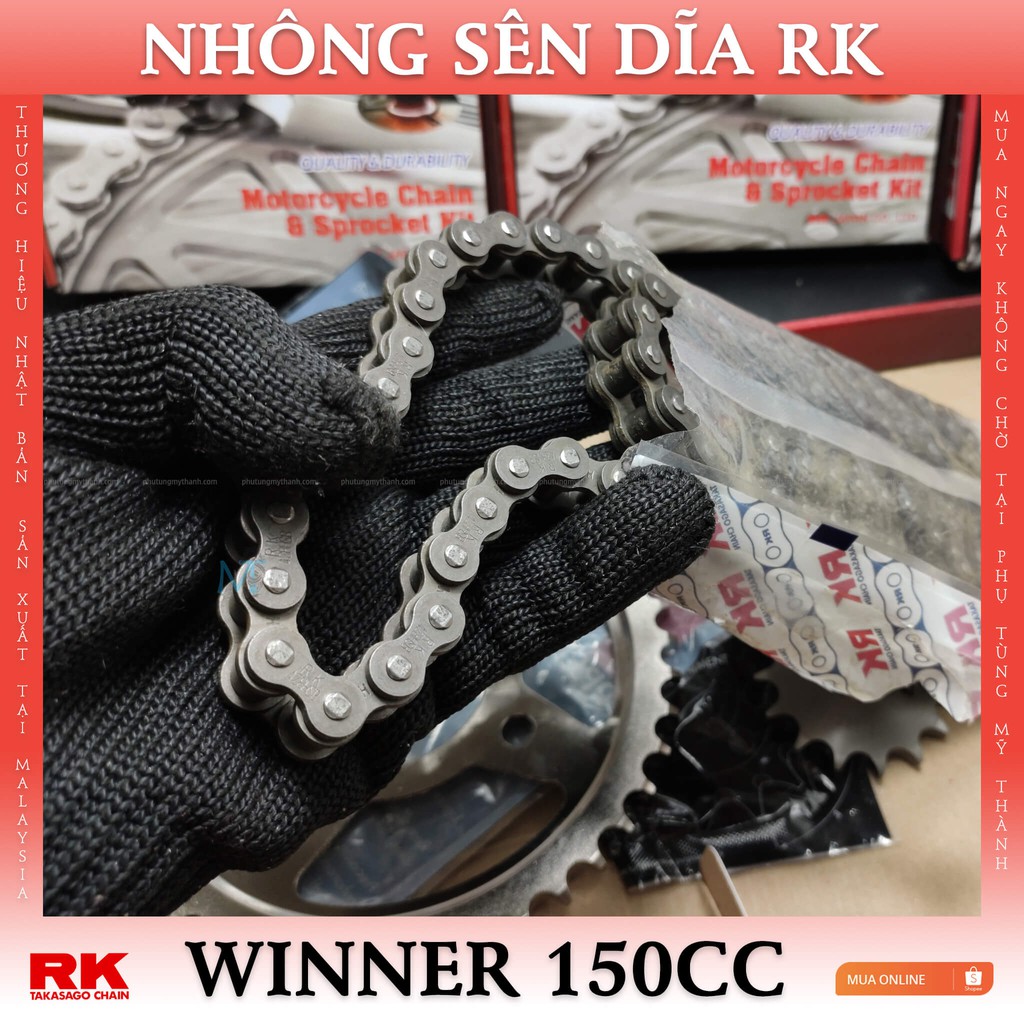 Nhông sên dĩa RK xe Winner 150 thương hiệu Nhật Bản