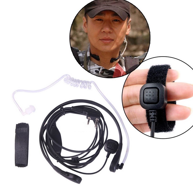 Throat Microphone Walkie Talkie Headset Headphone For BaoFeng