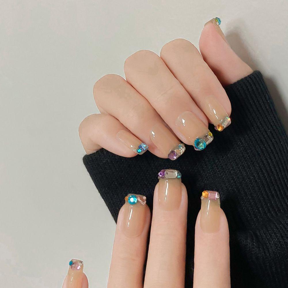 Phụ Kiện Trang Trí Móng Tay Trái Tim DYRUIDOJ|Phụ Kiện Trang Trí Móng Tay 3D Nhiều Mặt Lấp Lánh Dành Cho Nữ