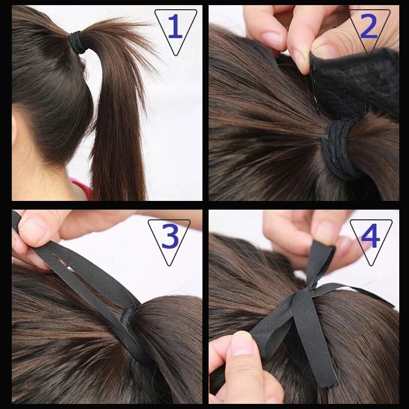 Tóc Giả 32 "Kiểu Đuôi Ngựa Xoăn Dài Gợn Sóng Có Dây Rút Tiện Lợi Dành Cho Nữ