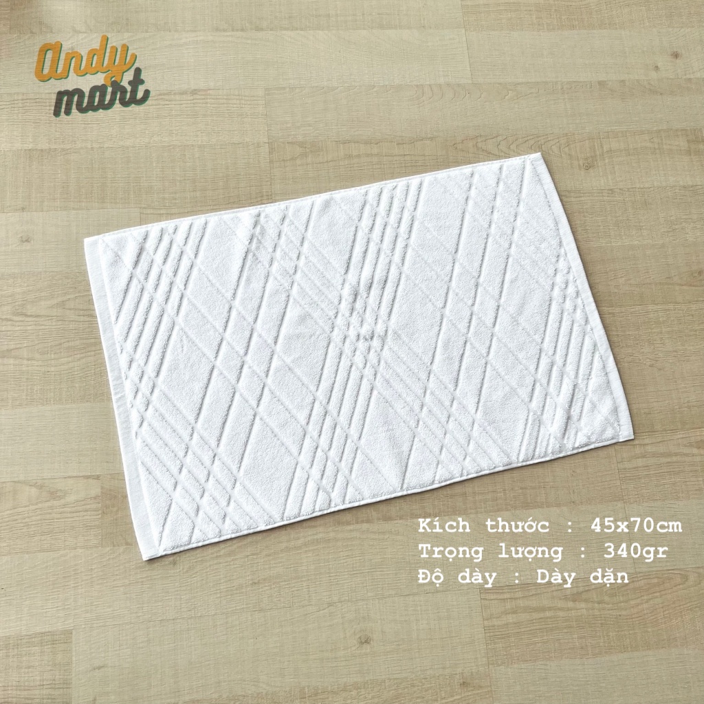 Thảm chân khách sạn dày dặn - thấm hút tốt - 100% cotton