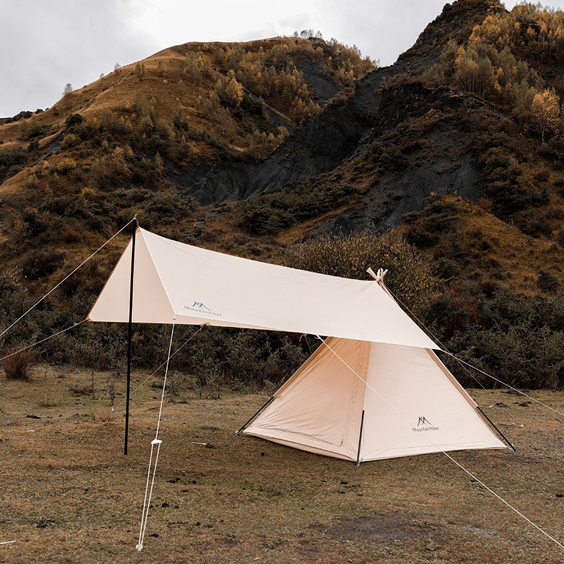 Lều Mông Cổ cắm trại, lều chóp MountainHiker có mái hiên che nắng
