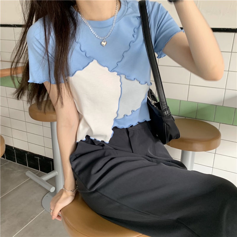 Áo Thun Tay Ngắn Cổ Tròn Phong Cách Hàn Quốc Cho Nữ JL-TX-281