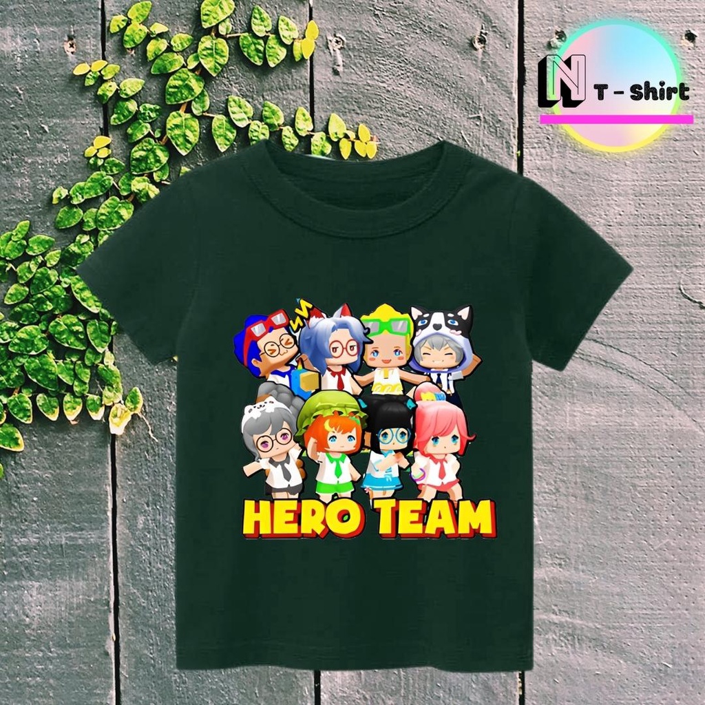 Áo phông trẻ em in hình 𝐇𝐄𝐑𝐎 𝐓𝐄𝐀𝐌, Áo cotton xuất xịn mặc thoải mái NTShirt