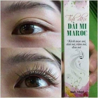 Tinh dầu dài mi giúp lông mi cong dài và giúp lông mày rậm đen...