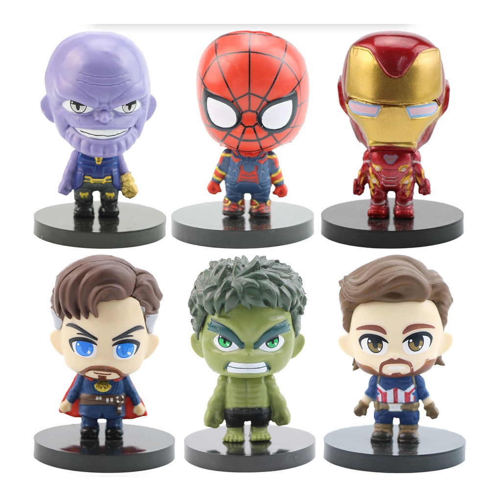 Lẻ 6 mô hình nhân vật Avenger Marvel - Biệt đội siêu anh hùng size 7cm - Mẫu 3