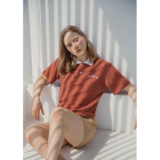 CURVE LOGO POLO CROP - Freesize