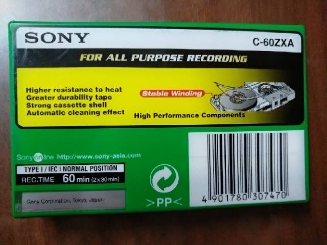 Băng Cát Xét Cho Máy Cassette Sony Zx 60 C60Zxa