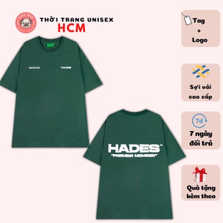 Áo thun Hades Premier Tee màu xanh nam nữ form rộng tay lỡ full tag Thời trang Unisex HCM AL204