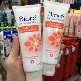 Sữa rửa mặt Bioré sạch mụn kháng khuẩn 100g