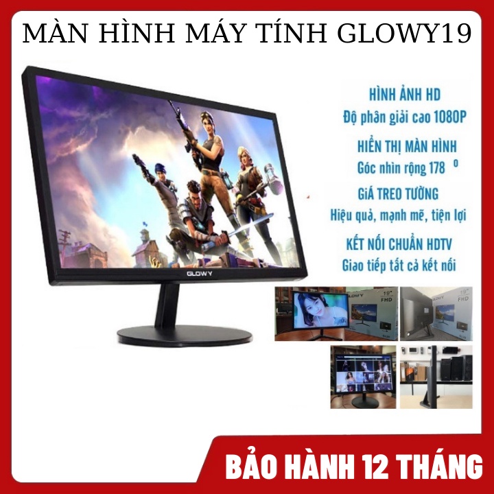 Màn Hình Máy Tính-Màn Hình Glowy 22inch/19 inch-Độ Phân Giải 1920*1080-16,5 Triệu Điểm Màu-Bảo Hành 36 Tháng