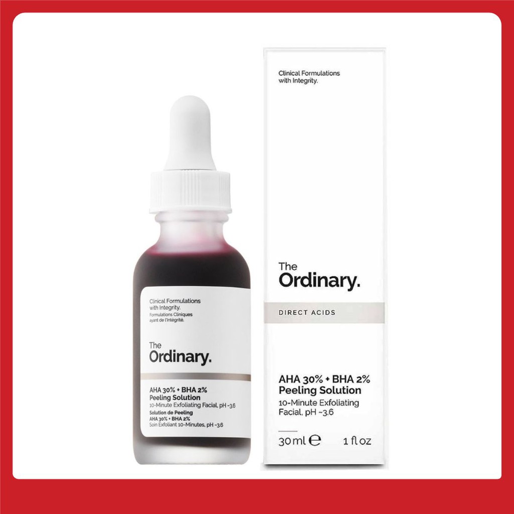 Tẩy Tế Bào Chết Mặt The Ordinary AHA 30% + BHA 2% Peeling Solution 30ml Vô Địch Rẻ