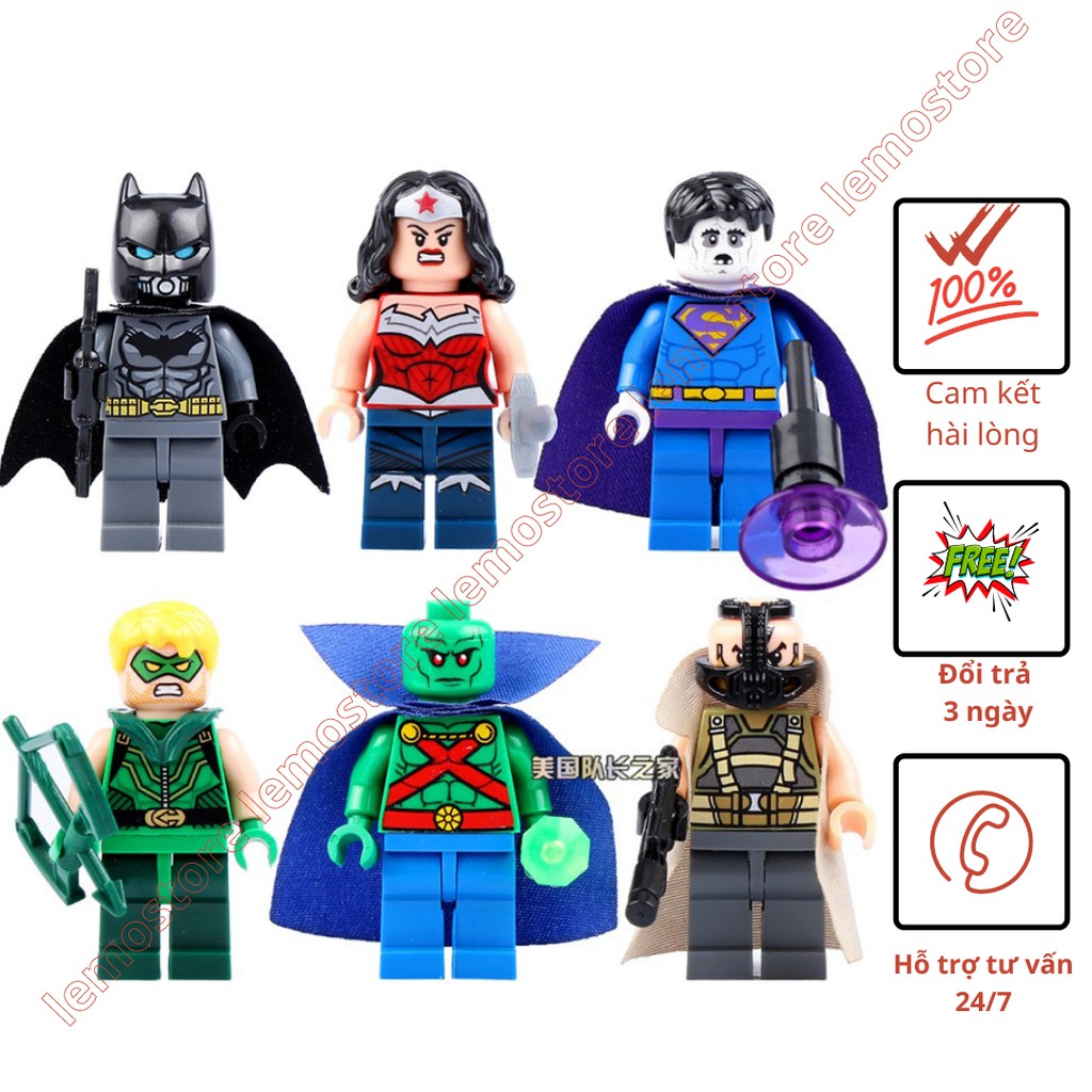[ ĐỒ CHƠI LEGO ] ⚡GIÁ RẺ GIẬT MÌNH ⚡ Bộ Đồ Chơi Lắp Ráp  lego minifigures Mô Hình Siêu Anh Hùng 0211-0216 Dc
