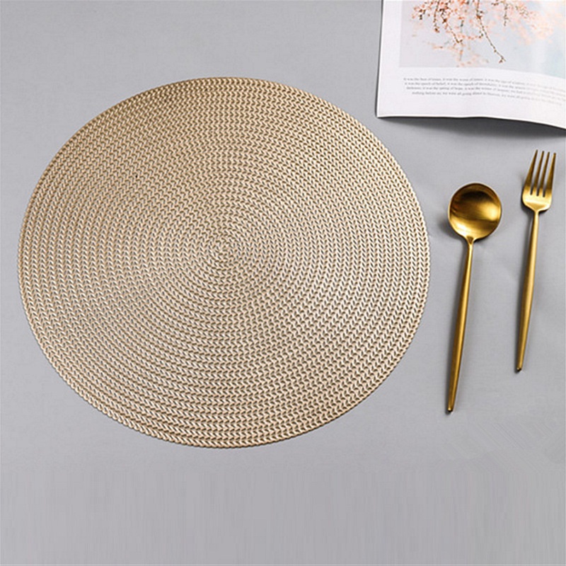 Tấm trải bàn ăn lót chén đĩa tròn chống thấm nước cách nhiệt cao cấp T11