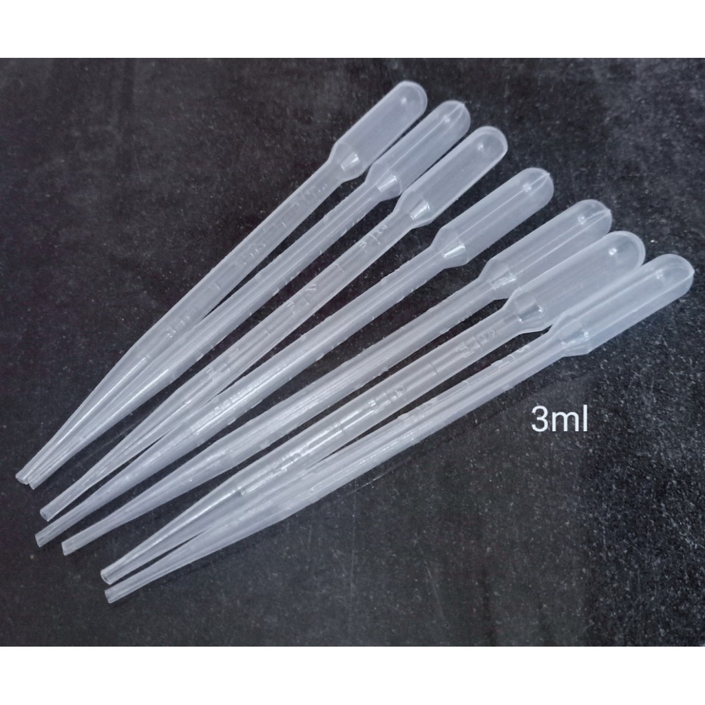 Túi 100 ống bóp nhỏ giọt, hút sữa, dụng cụ làm mỹ phẩm  1ml - 3ml
