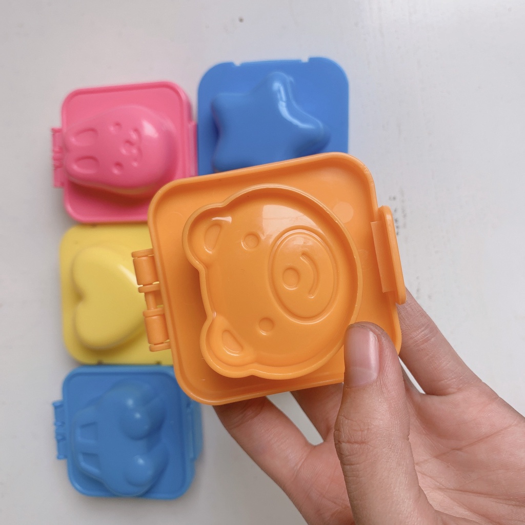 Combo 6  Khuôn Tạo Hình Cơm , Trứng ,Khuôn Làm Bánh Cho Bé Ăn Dặm Ngon Miệng