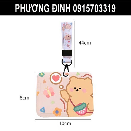 Thẻ đeo bảng tên NGANG HỌC SINH, SINH VIÊN, NHÂN VIÊN dễ thương có dây đeo