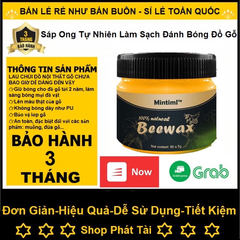 Sáp Ong Beewax Đánh Bóng Đồ Gỗ,Sáp Tự Nhiên Làm Bóng Bàn Ghế Gỗ,Sạch Bụi Bẩn,Bảo Vệ Nội Thất Đồ Gỗ