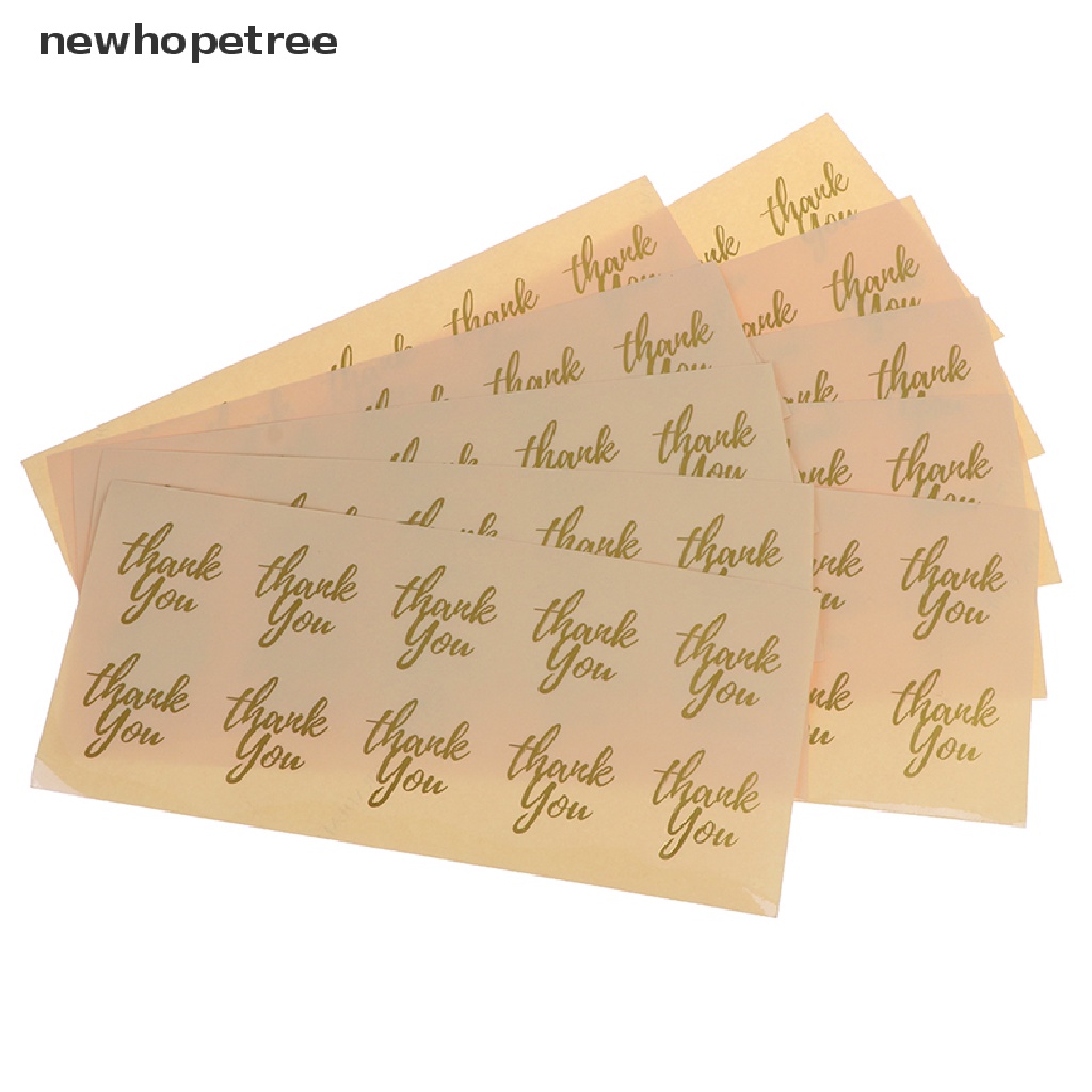 Set 100 Nhãn Dán Trong Suốt In Chữ Thank you Dùng Trang Trí Quà Tặng DIY