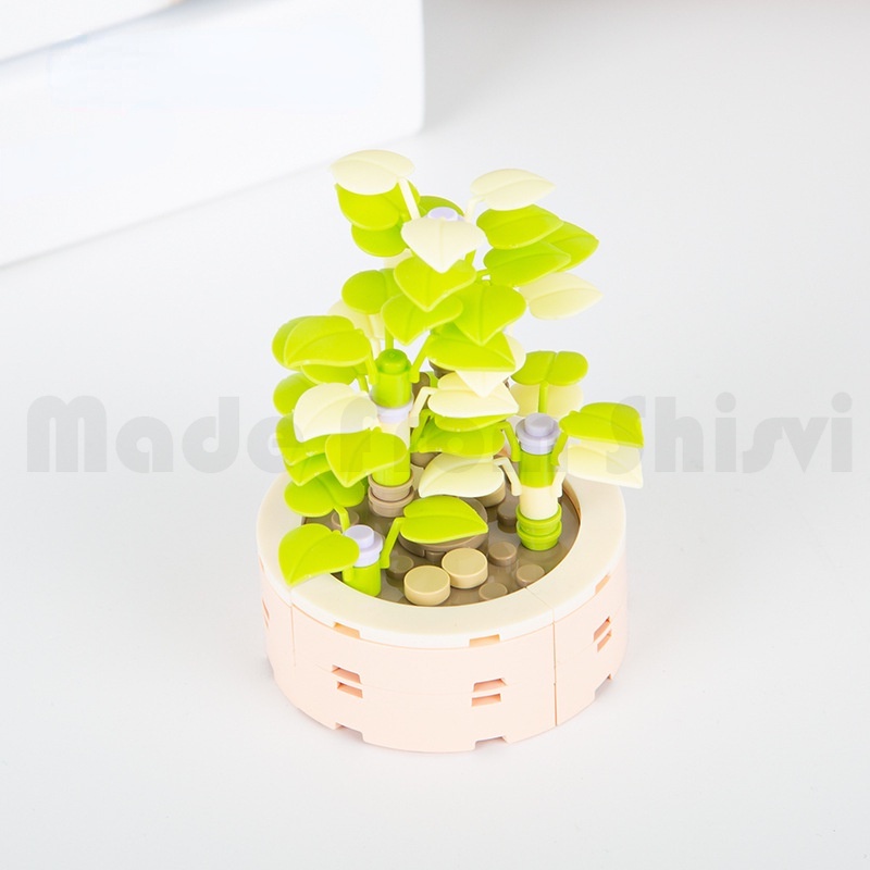 LEGO khối xây dựng trong chậu cây Đồ chơi lắp ráp hình chậu hoa xương rồng sáng tạo dành cho