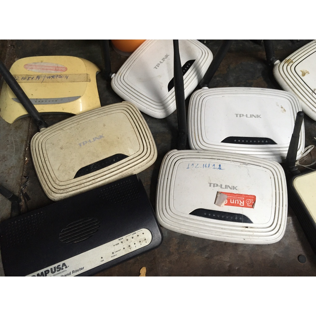 THANH LÝ BỘ CỤC PHÁT WIFI CŨ TP LINK LINKSYS COMPUSA FPT hub 741N 841 941 940 840 Wireless 4 CỔNG 1 2 3 ĂNG TEN tenda