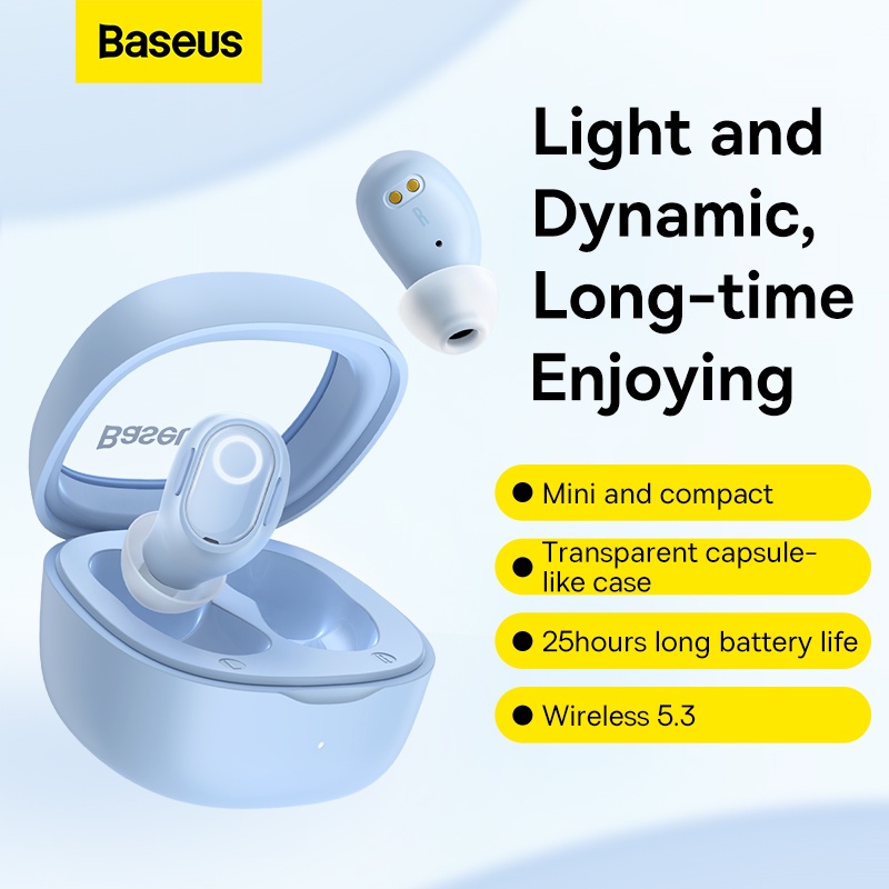Tai nghe không dây Baseus WM02 TWS 5.3 Tai nghe Bluetooth có điều khiển cảm ứng Loại bỏ tiếng ồn